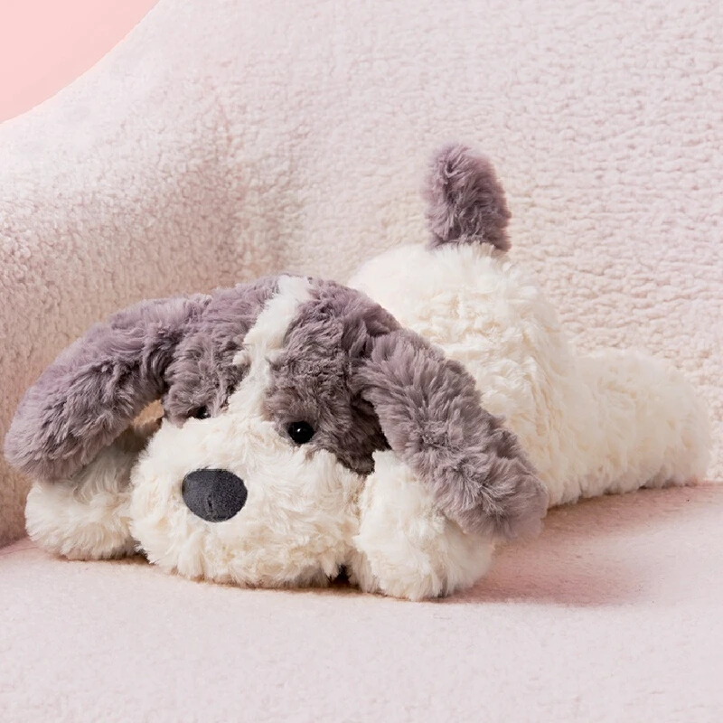 Miniso 本物の漫画ぬいぐるみ犬横たわる枕人形グッズおもちゃ誕生日プレゼント子供のための家の装飾ギフト