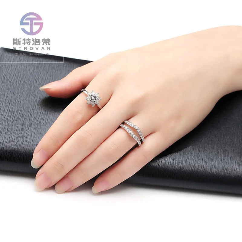 

Custom Design Lotus Flower Buddhist Symbol Pave Setting Cz Finger Ring for Women