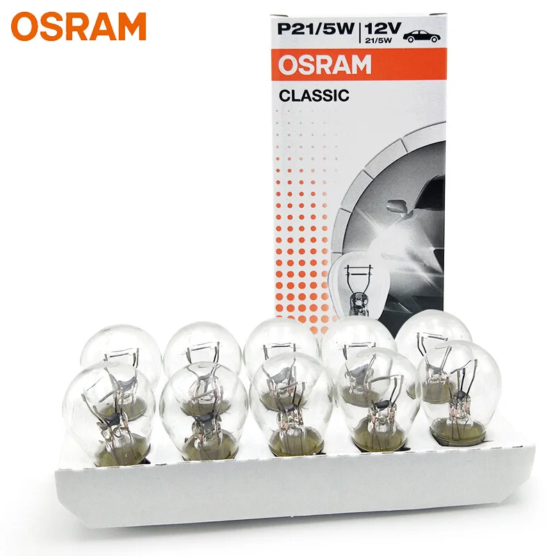 OSRAM Original P21/5W 1157 Car Standard Turn Signal Light Parking Lamp OEM Auto Stop Bulb 12V S25 21/5W 7528 Wholesale 10pcs