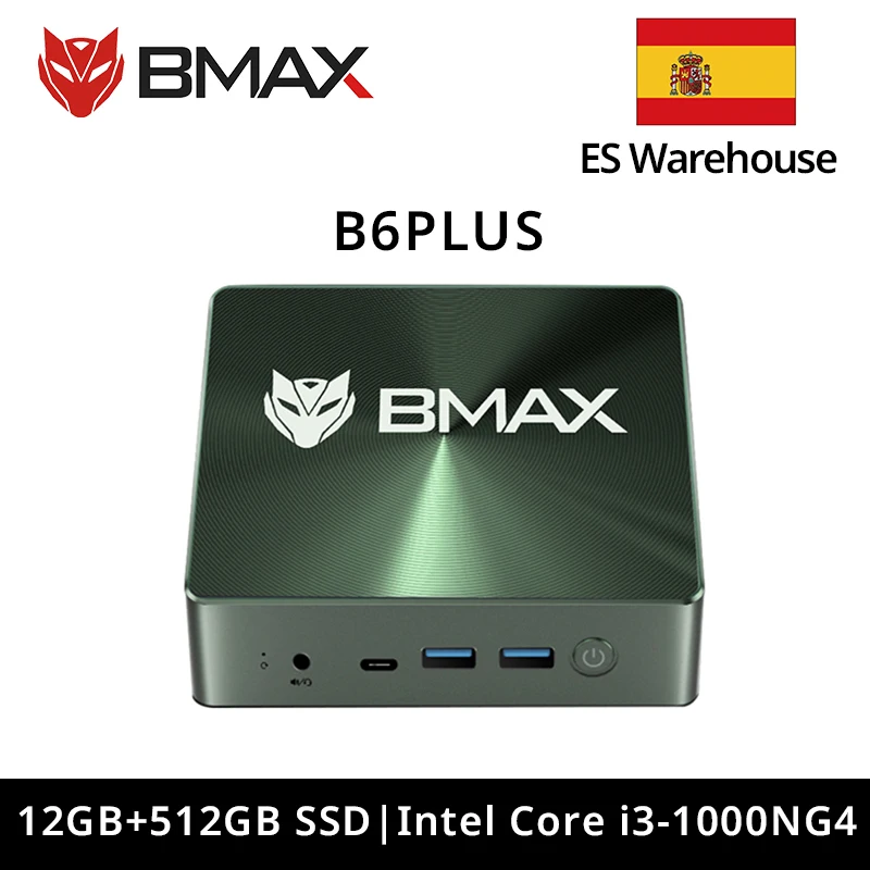 Mini PC BMAX B6 Plus con Intel i3-1000NG4, Windows 11, 12GB de RAM, 512GB SSD, …