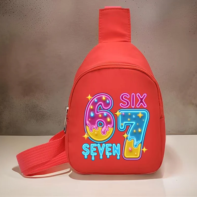 67 Ice Cream Drip Print Kids Bag for Girl Boy Cartoon 6 7 Children Chest Bag Lightweight Single Shoulder Crossbody Bag view 6