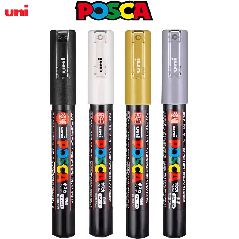 

Uni Posca Markers,Acrylic Waterproof permanente Paint Pen PC-1M 3M 5M POP Poster Advertising Art Supplies posca marcadores