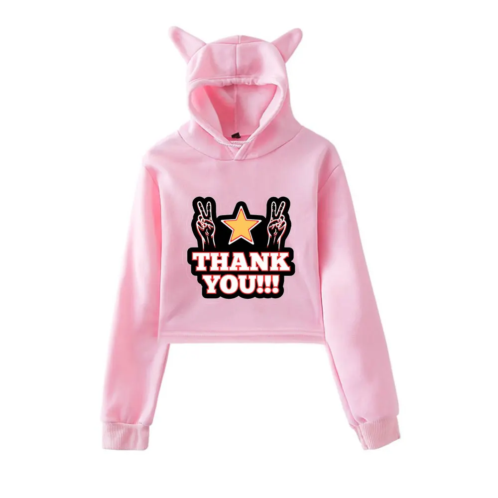 

Chad Gable Merch Vintage 90s Streetwear logo Hoodie Hoodies Sweatshirts for Girls Cat Ear Crop Fashion Sports Pullover