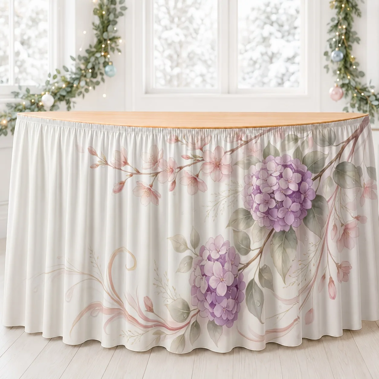 1pc Soft Floral Watercolor Style Spring Wedding Afternoon Tea Party