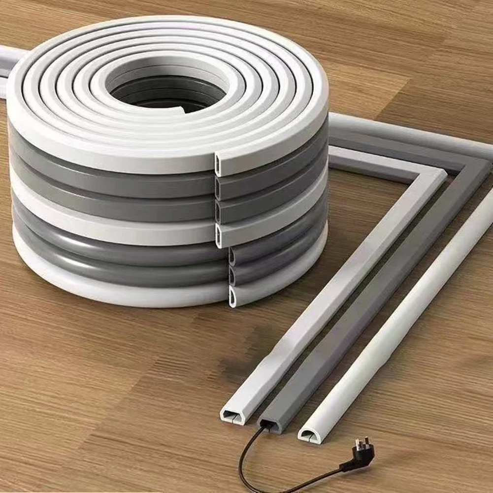 1PCS 1m Cable Wire Fixer Protector Floor Cord Cover Home Wire Organizer Anti-extrusion Floor Cord Cover For Cord Management