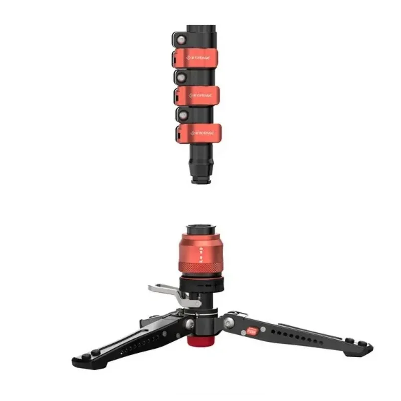 IFootage Cobra III CB3 C180F-P Carbon Fiber Monopod with Pedal-Release Mini Tripod Base for Pro Photography Camera SLR Camera