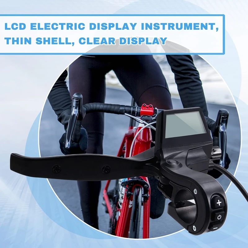 ABUE-160PDD Pantalla de instrumentos de scooter eléctrico ajustable con mango de freno para bicicleta eléctrica