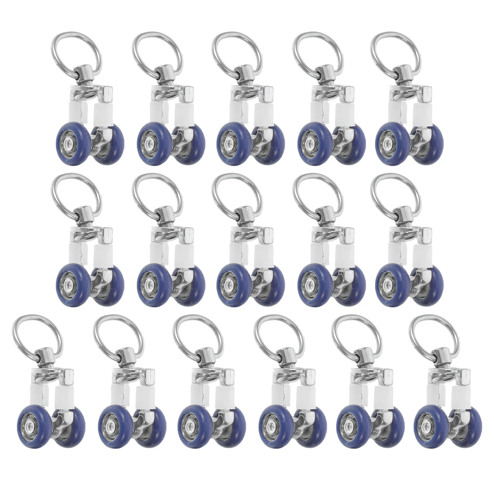 

16pcs Curtain Track Rollers Stainless Steel Heavy Duty Gliders For Ceiling Window Shower Drapes Rv Curtain Track Gliders