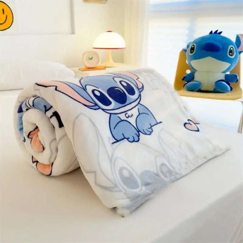 Stitch flanela cobertor anime dos desenhos animados ponto crianças nap cobertor sofá cobertor confortável casal romântico cobertor à prova dwaterproof água