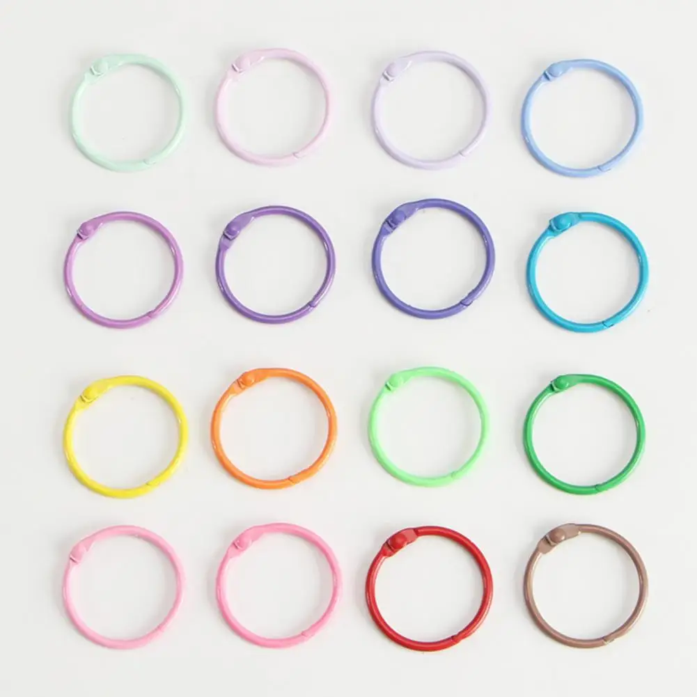 Colorful Binder Ring Set Small Binder Ring Colorful Metal Binder Rings Versatile Office School Supplies for Document
