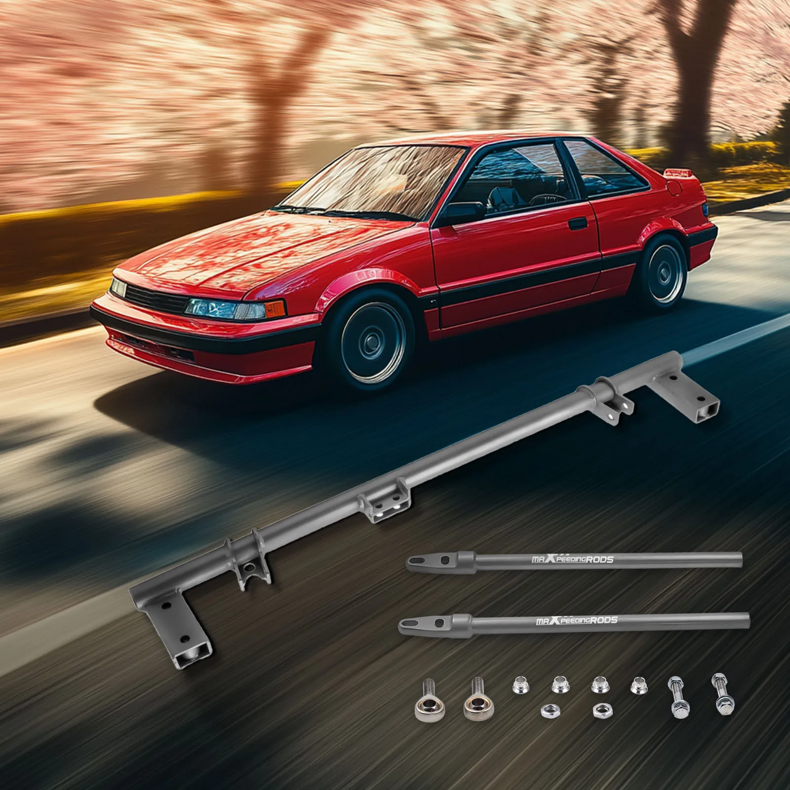 Front Competition Race Traction Bar For Integra Civic 90-93 B-Series Engine