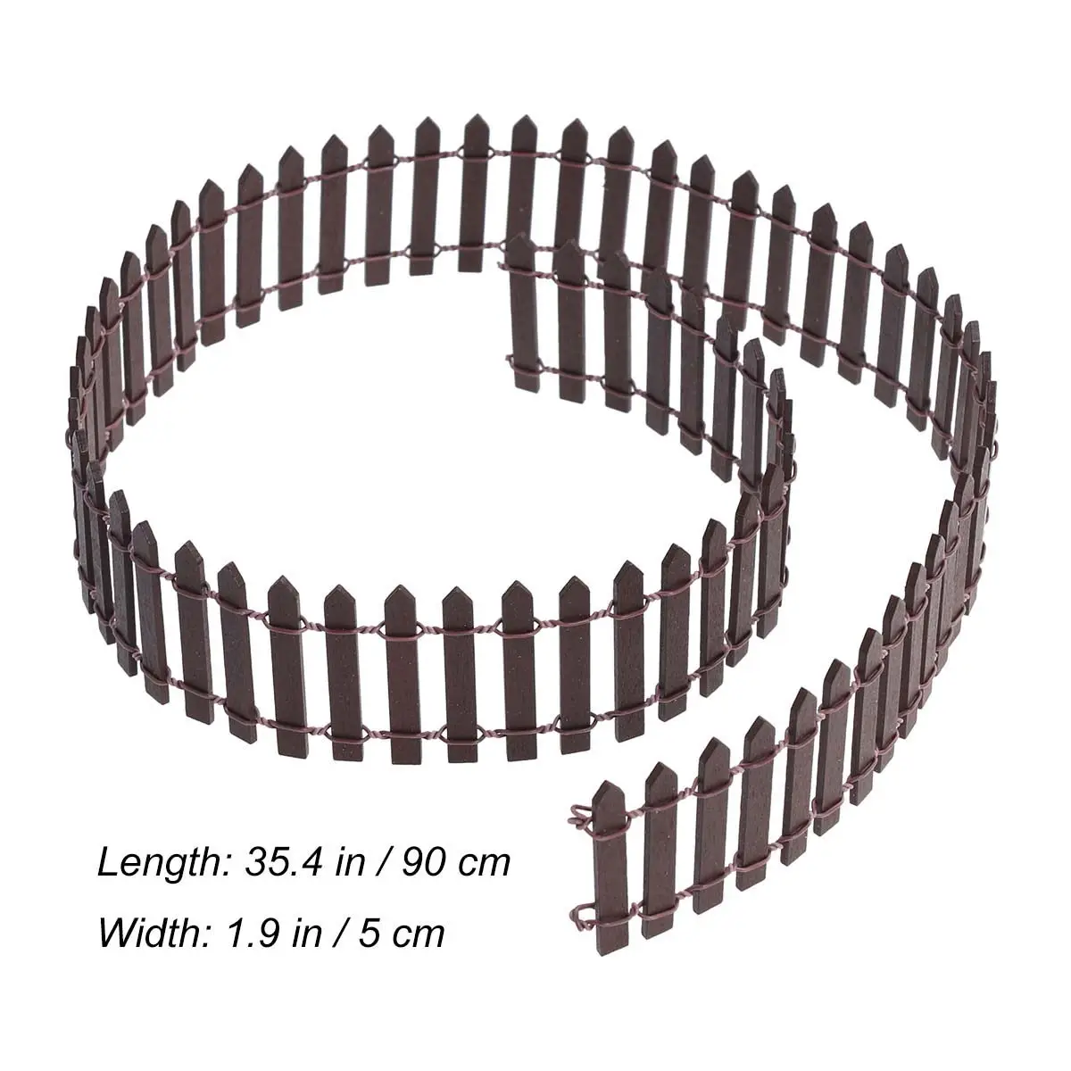 Clôture miniature en bois blanc réaliste pour maison miniature, jardin féerique, décoration de micro-pot de plante, bonsaï, terrarium, micro-paysage DIY