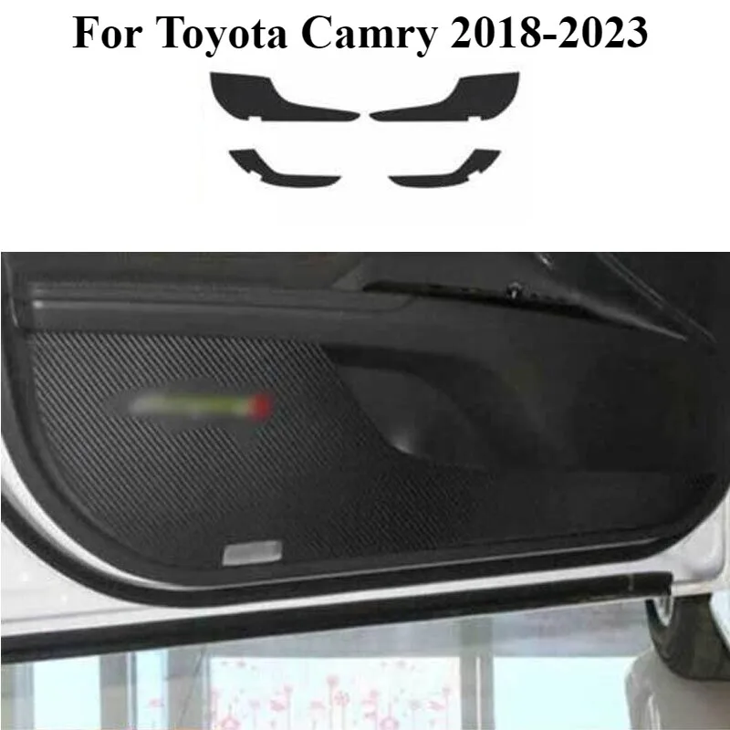 

Leather For Toyota Camry 2018-2023 Panel Trim Carbon Fiber Inner Door Anti-Kick