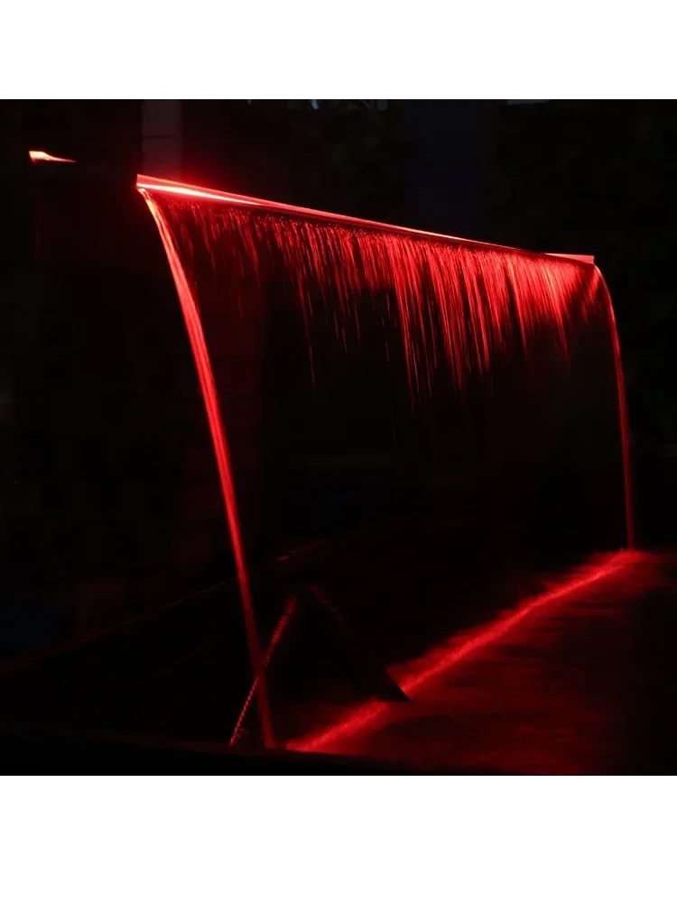 Atlantic Water Gardens Waterfall Spillway,30cm SS304 swimming pool water curtain fountain,water curtain wall Waterfall