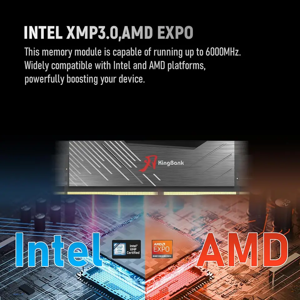 KingBank DDR5 6000MHz 16GB Gaming RAM