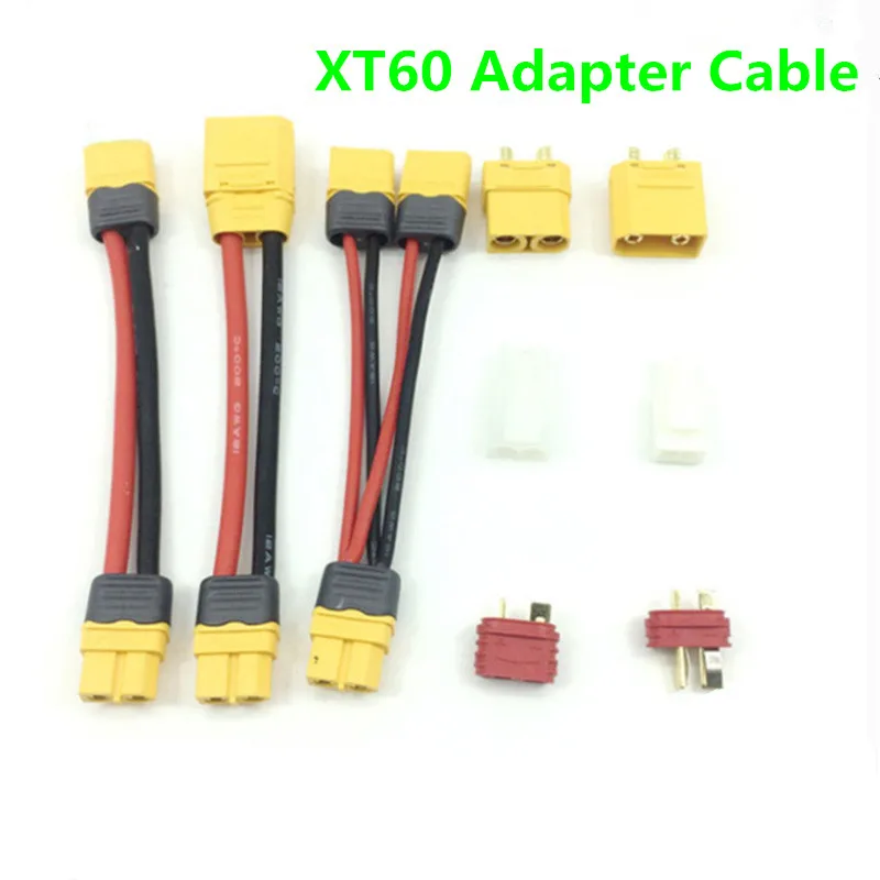 Original Amass XT60 Adapter Cable To T Plug XT30 XT90 Male Female JST Male Female Plug Connector with 10cm 100mm Wire Cable