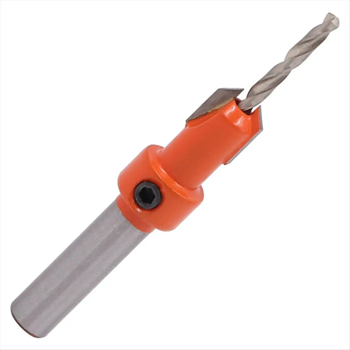 AT16 5PCS Set 8mm Adjustable Countersink Drill Bit Set,Drill Bits Counter Sinker Drill Bit Set for Woodworking