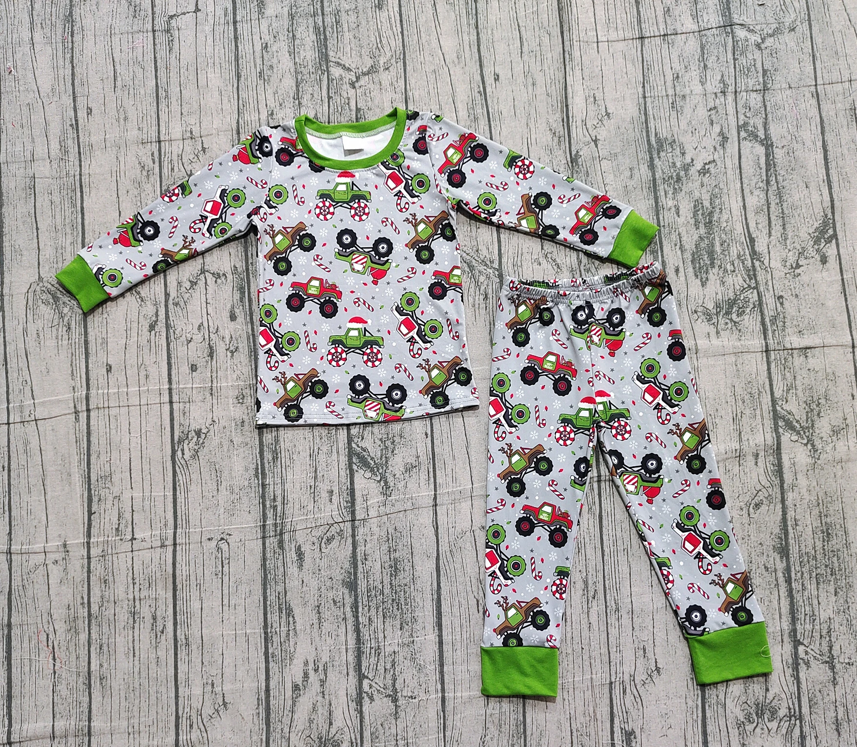 

Z1020-18 BLP1286 Kids Girls Outfit Long Sleeve Top With Pants Set Children Christmas Clothes
