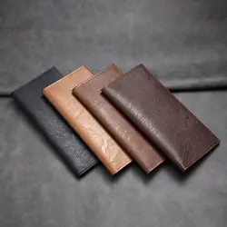 PU Leather Long Wallet For Men Durable Multiple Slots Men Card Holder Thin Soft Men Wallet Card Bag Large Banknote Money Purses