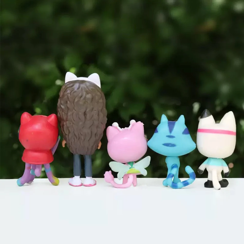 13pcs 개비 인형 집 수제 모델 장식 피규어 만화 애니메이션 인형 장난감 장식품 베이비 샤워 소년 소녀 생일 선물