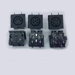 50PCS/Lot Big S Terminal DIN4/DIN5/DIN6/DIN7/DIN8 Female Socket Connector 4P/5P/6P/7P/8P For PCB Panel Mount