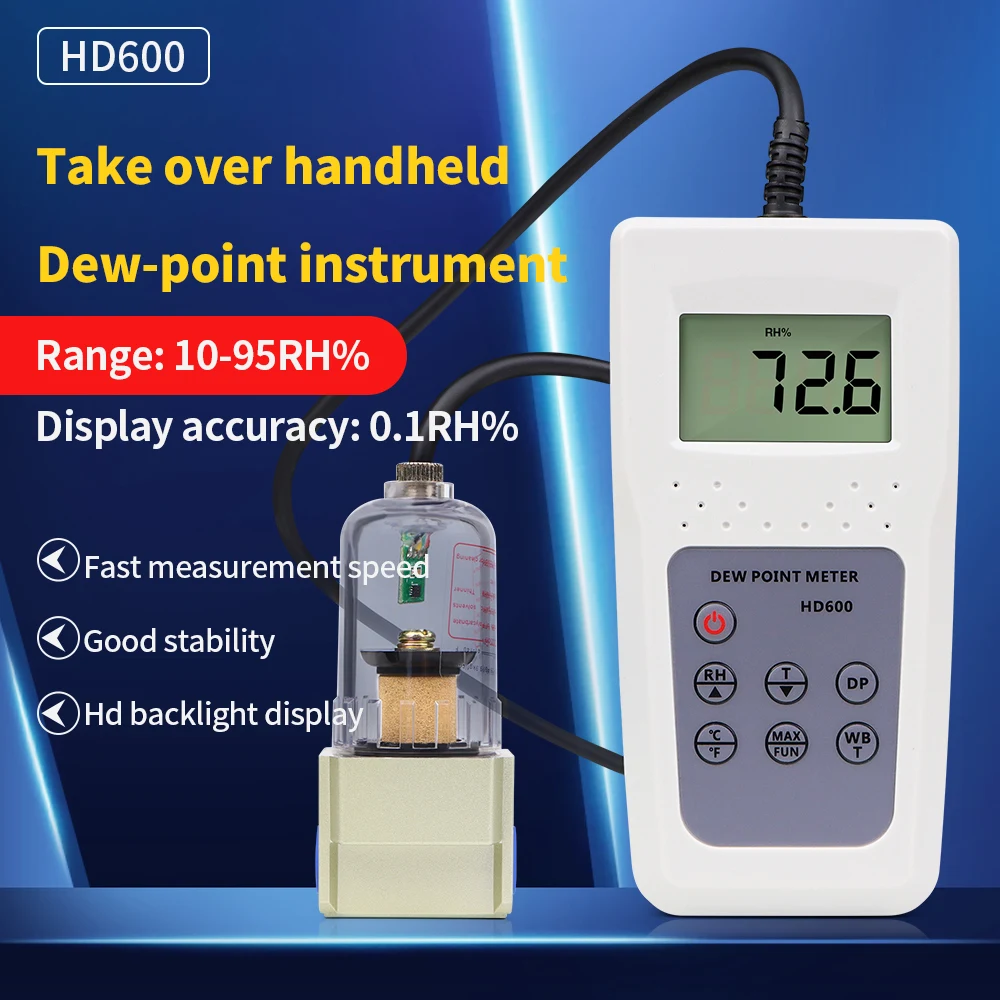 Digital Wood Moisture Meter Temperature Humidity Hygrometer Handheld LCD Thermometer Psychrometer Wet Bulb Dew Point Tester