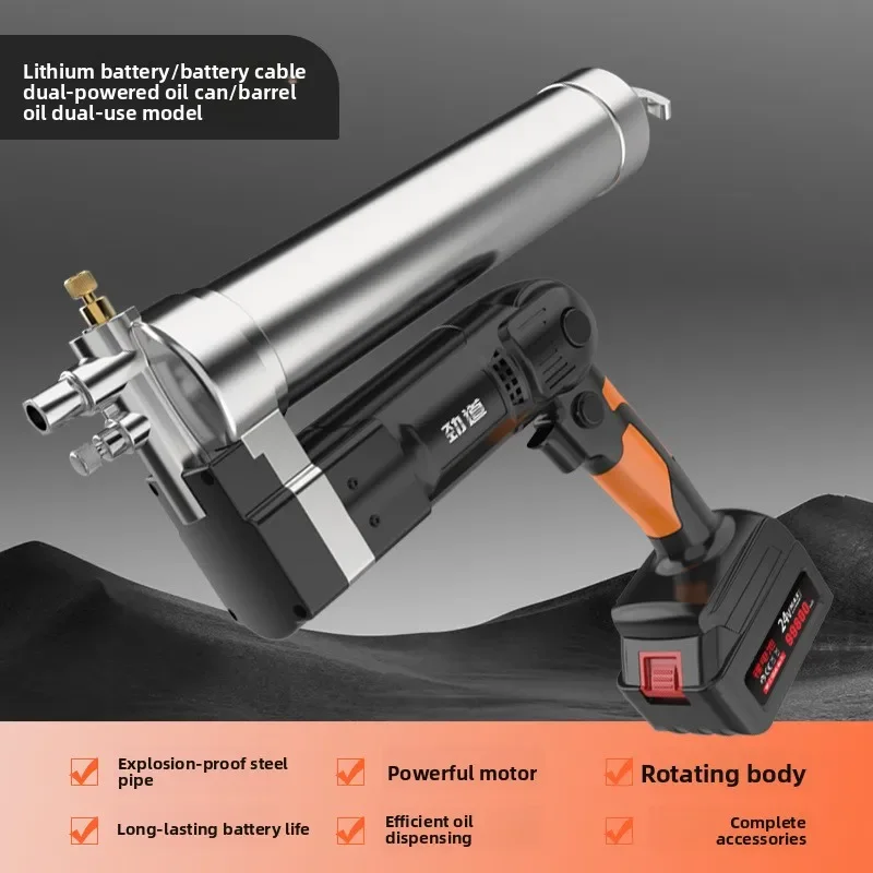 

Электрический смазочный пистолет 2025 с литиевой батареей, автоматический высоковольтный перезаряжаемый портативный беспроводной экскаватор 24 В