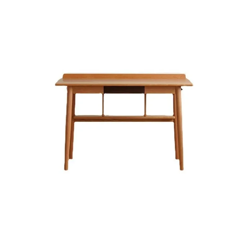 

Small apartment log furniture Japanese simple cherry wood computer desk writing desk