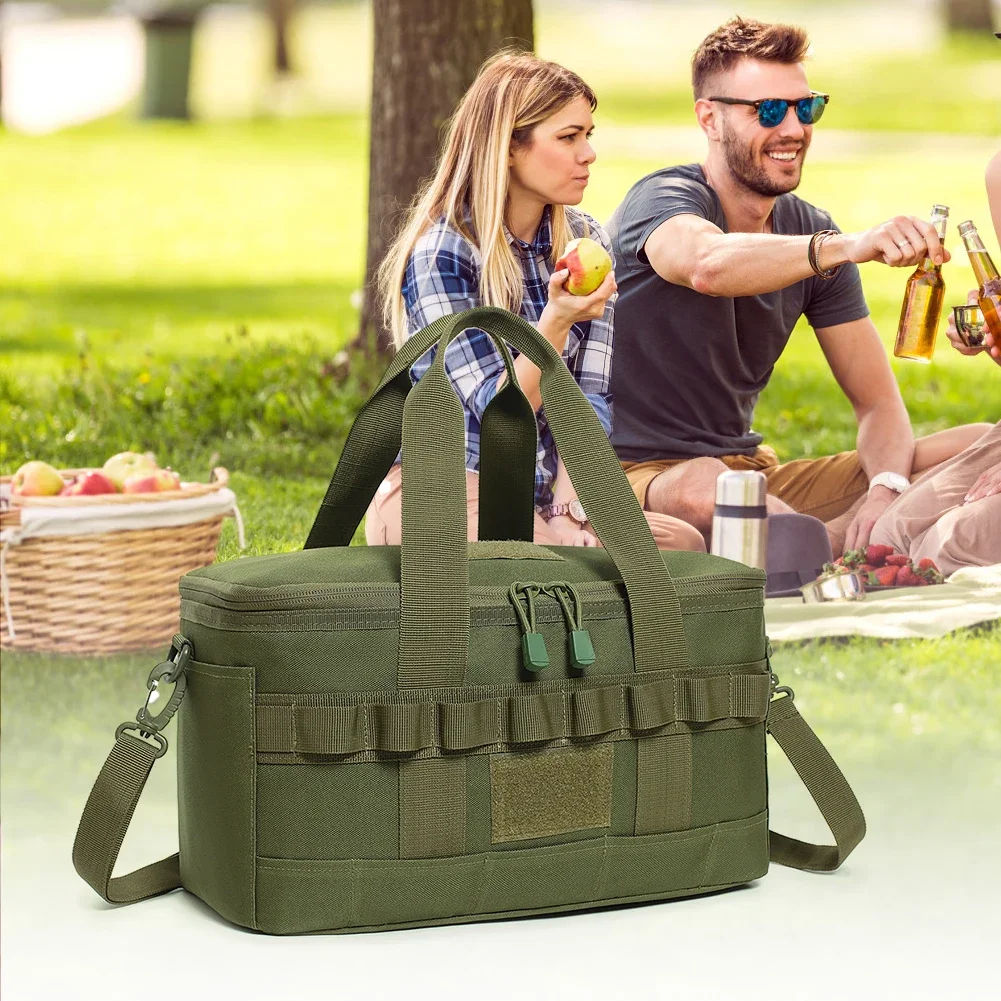 Scatola da pranzo tattica isolata a tenuta stagna per borsa da pranzo resistente all\'aperto borsa termica durevole per uomo donna campeggio Picnic