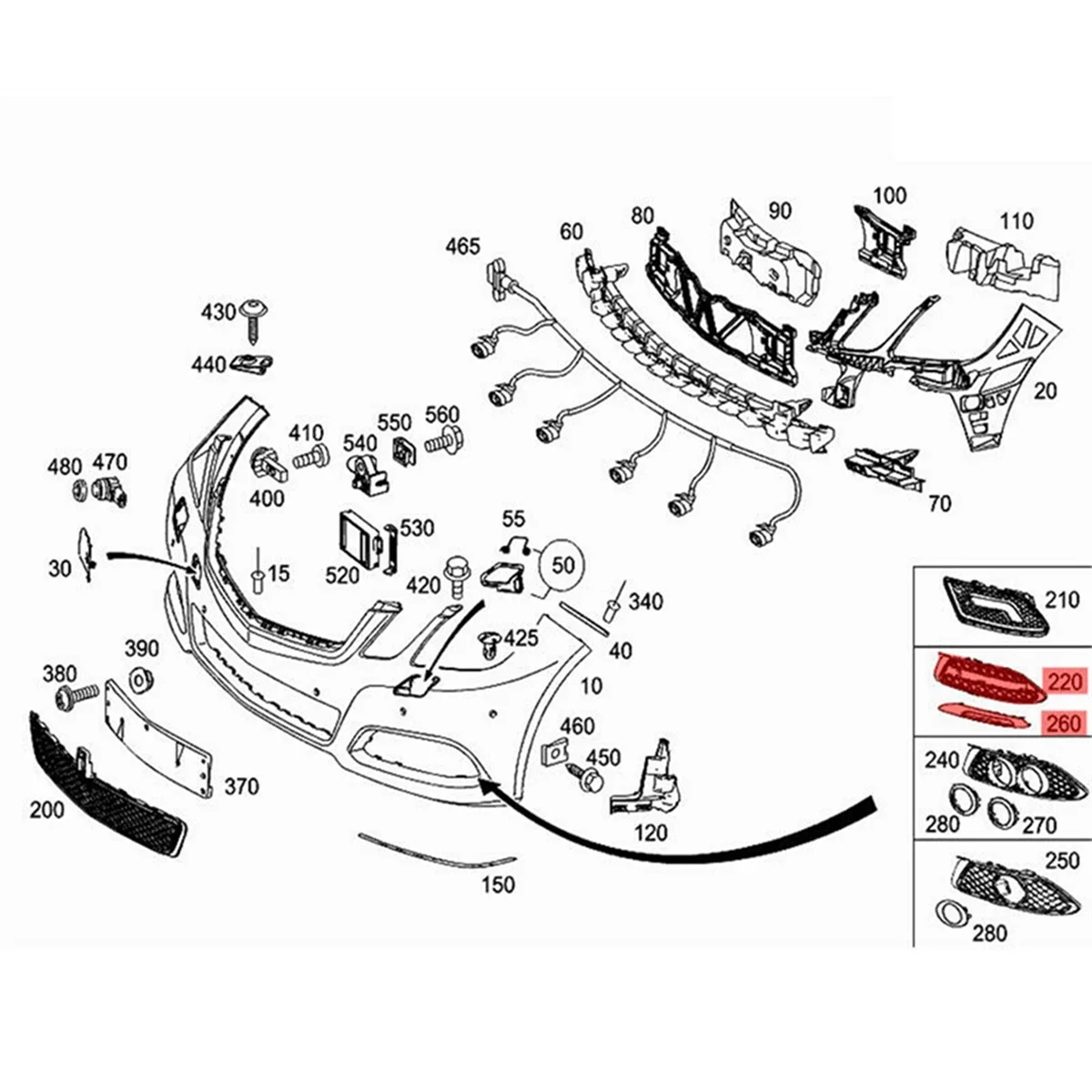 2128851723 2128851823 2128851774 2128851874 Mistlamp Grille Cover + Decoratieve Strip Auto Voor Mercedes-Benz E-Klasse W212