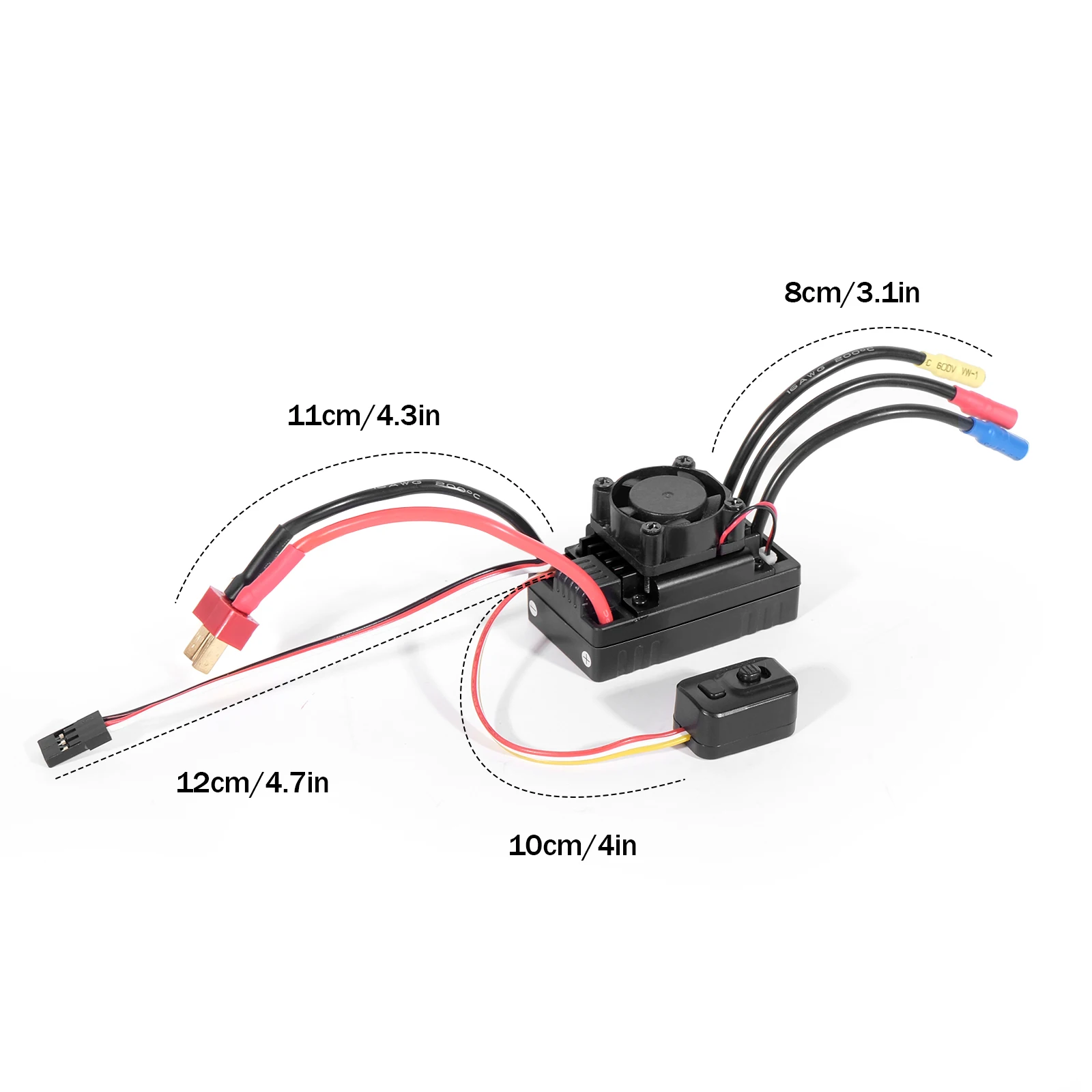 Zestaw bezszczotkowy RCZIPROY Silnik 3650 Regulator obrotów 60A Odpowiedni do samochodów/łodzi RC w skali 1/10 Axial SCX10 Tamiya Traxxas Short Truck Off-Road