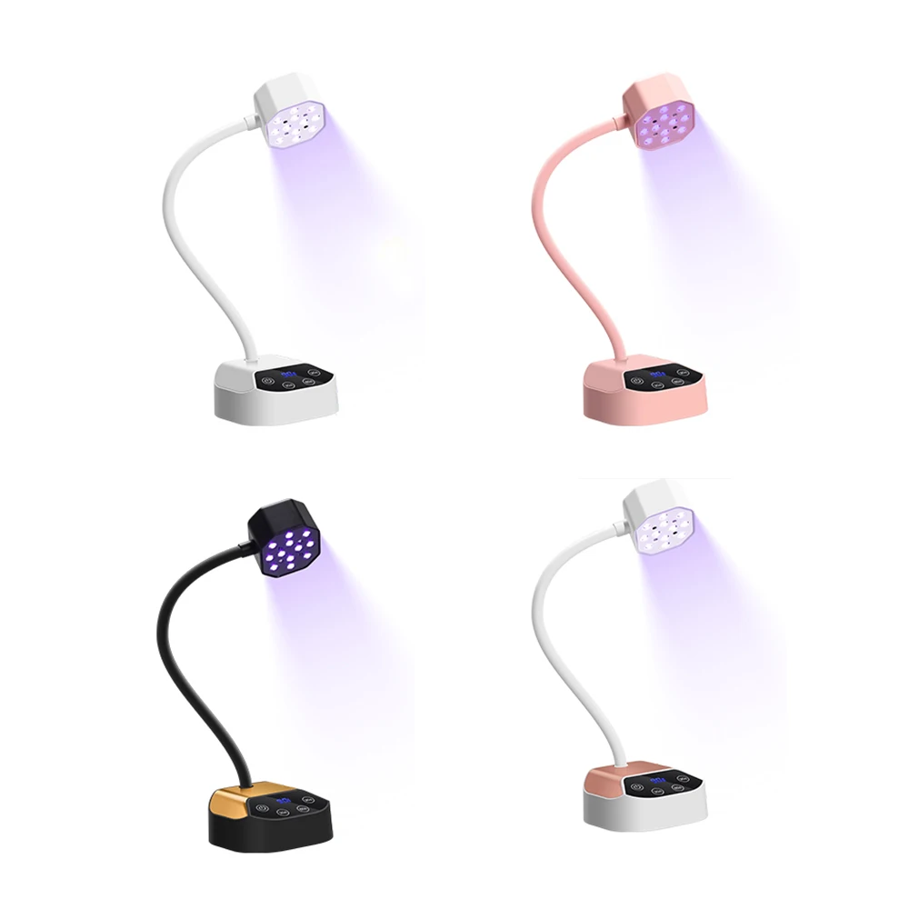 

Лампа для ногтей DianaBeauty UV LED, настольная, перезаряжаемая, с 4 режимами таймера и автоматическим датчиком, УФ-свет для маникюра и нейл-арта