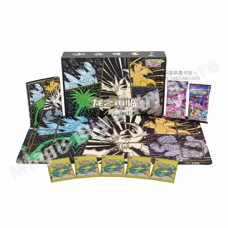 Oryginalne karty kolekcjonerskie Pokemon Exchange typu PTCG Chiński powrót smoka Zaawansowane pudełko prezentowe Brilliance Pudełko upominkowe Pełny