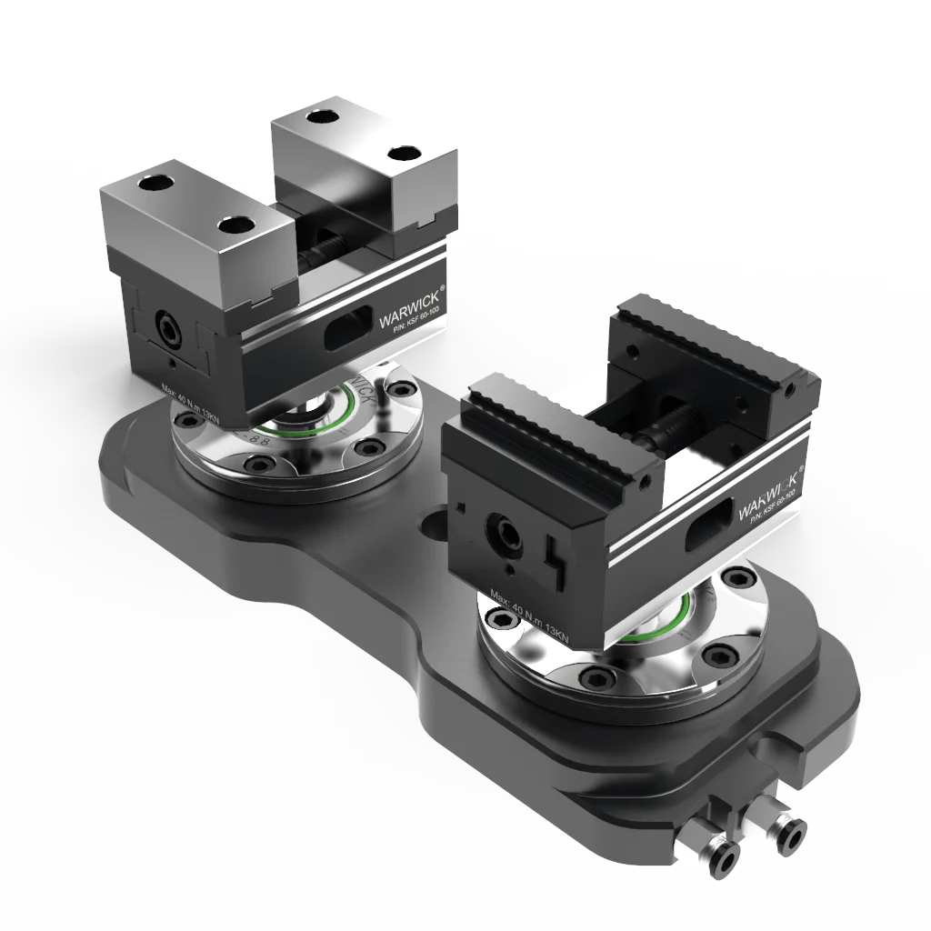 KSF60-100A-4 2.5 "4 قطعة ملزمة متعددة المحطات في صف مجموعة نظام لقط وحدات مرنة تركيبات ملزمة ذاتية التمركز