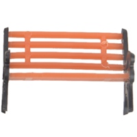 ABRE-15Pcs Plastic Model Park Bench Model Landscape 1:50 With Black Arm