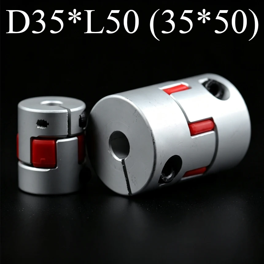 35*50mm D*L 6/7/8/9/10/11/12/13/14/15/16-19mm Bore Aluminum Alloy Rod Shaft Connector Spider Coupler Plum Flexible Jaw Coupling