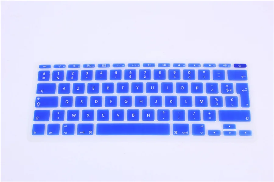11.6 inch French UK/EU Franch Silicone Soft color AZERTY Keyboard Cover Skin for Mac Book Air 11 11.6\'\' inch For macbook