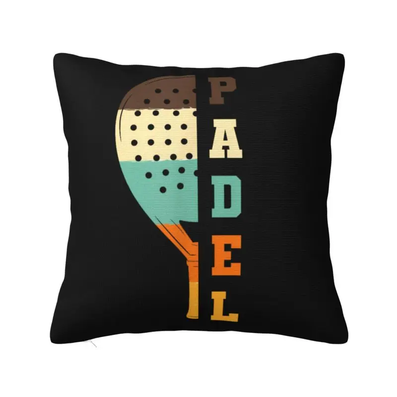 Padel Paddle-funda de almohada con pelota de tenis, decoración con estampado 3D, funda de cojín para sofá y silla, funda de almohada acogedora de poliéster