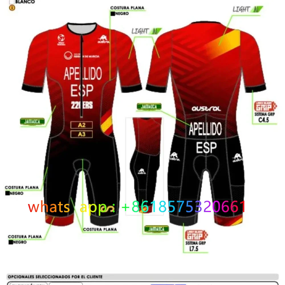 Men's three-piece suitcycling Triathlon skinsuit Sleeveless Quick-drying and comfortable competition team uniforms custom 2025