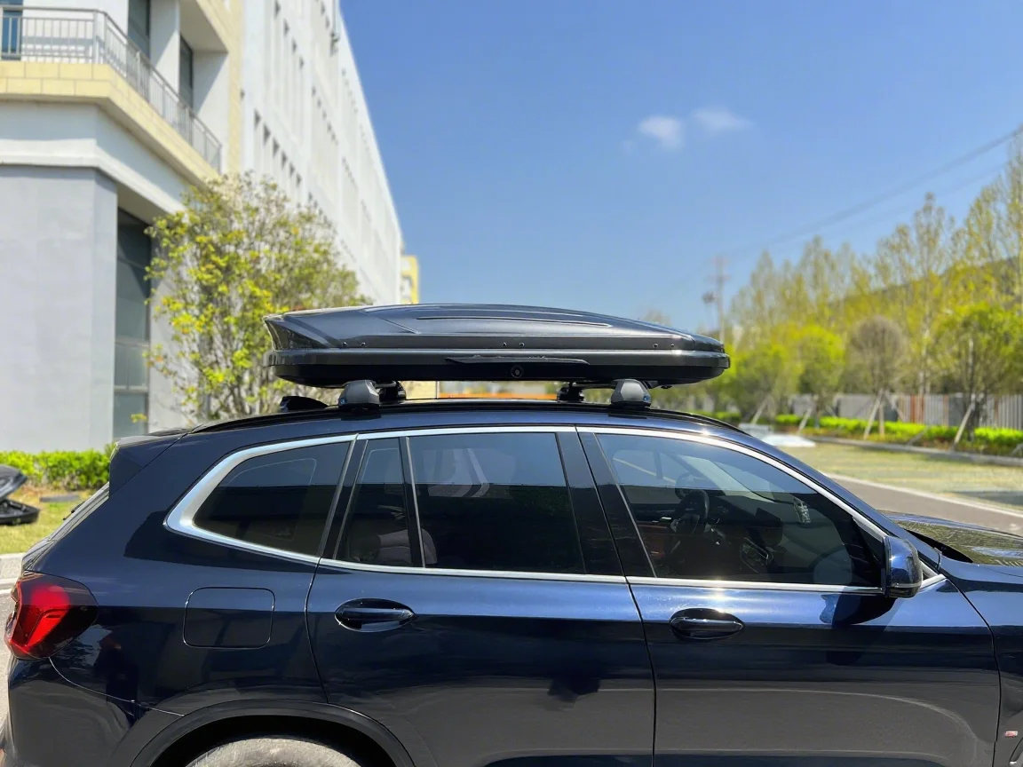 780L Carbon Fiber Textured Roof Rack Box Bracket Travel ABS Storage
