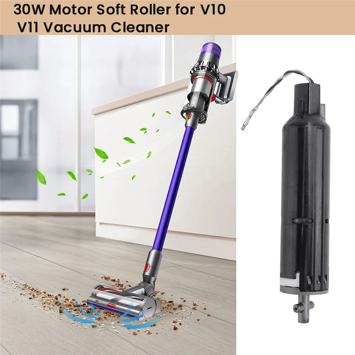 Popularny miękki wałek silnika 30W do odkurzacza Dyson V10 V11 Wymień akcesoria do odkurzaczy Zespół silnika