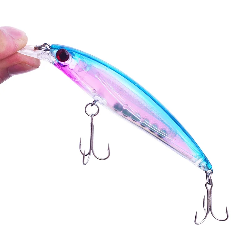 1 pièce. Laser plastic fishing lure 11 cm 11,5 g floating wobblers artificial hard bait with hooks under crank handle