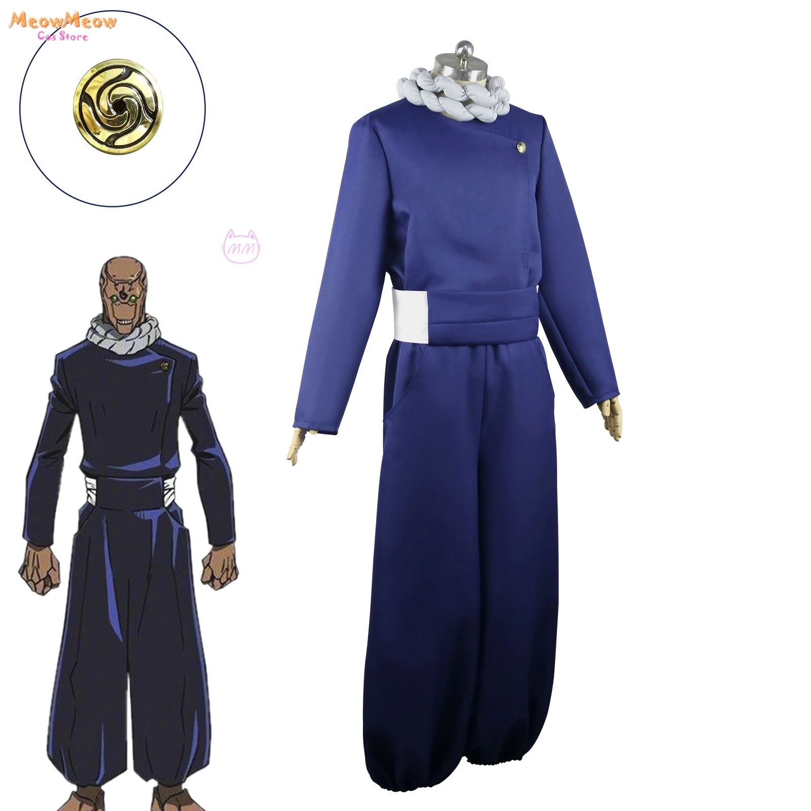 

Koukichi Muta Cosplay Ultimate Machamaru Cosplay Costume Blue Suit Sorcery Fight Suit Halloween Party Anime Cosplay Mens Outfit