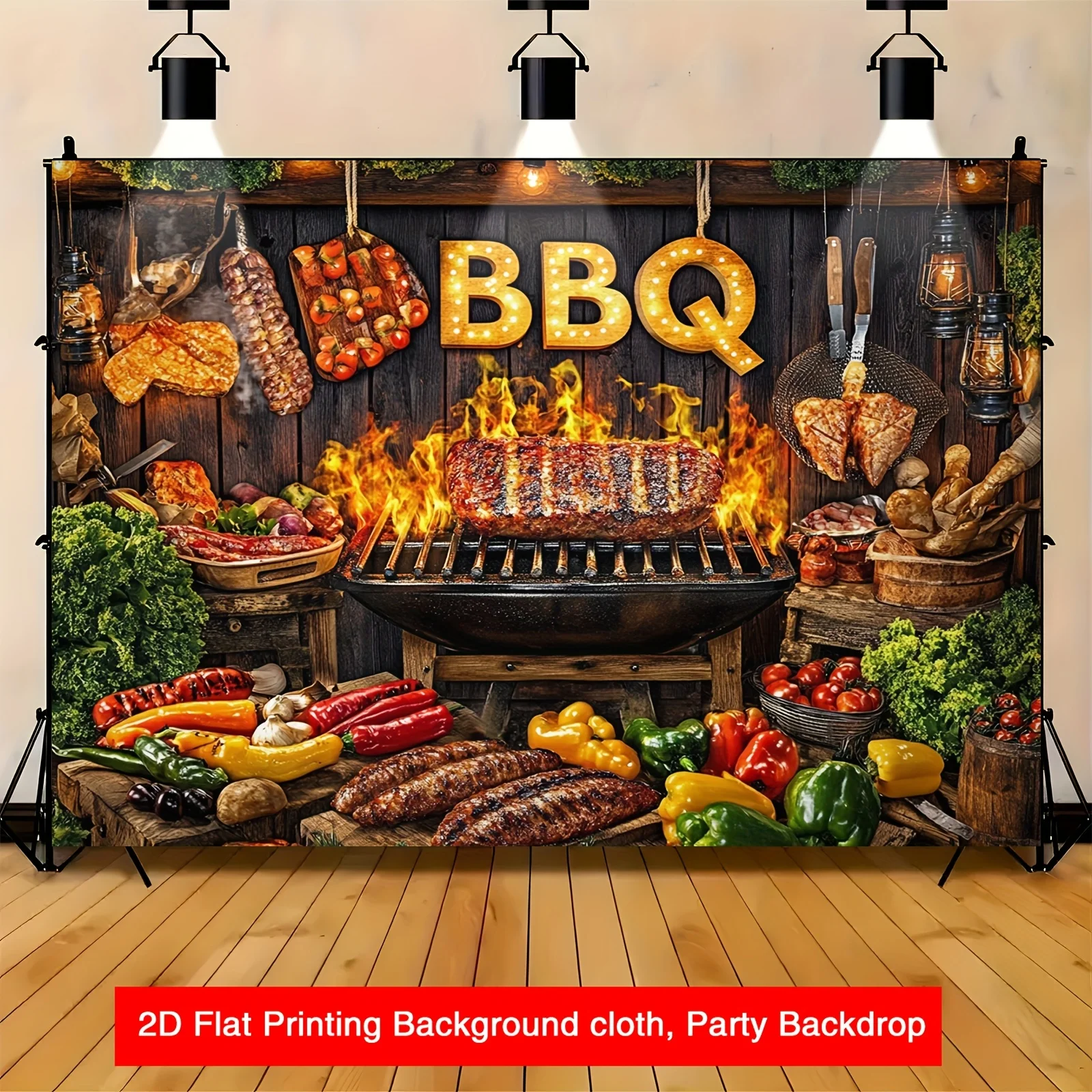 Photography Online - 1pcs BBQ Party Food Rustic Wood
