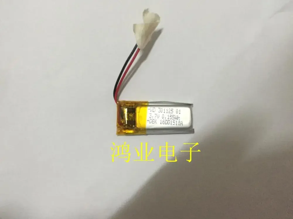 Nova bateria de polímero de lítio 3.7V 301125 Caneta de gravação MP4 P 60MAH brinquedos pequenos, como alto-falantes pequenos, como MP3 recarregável Li