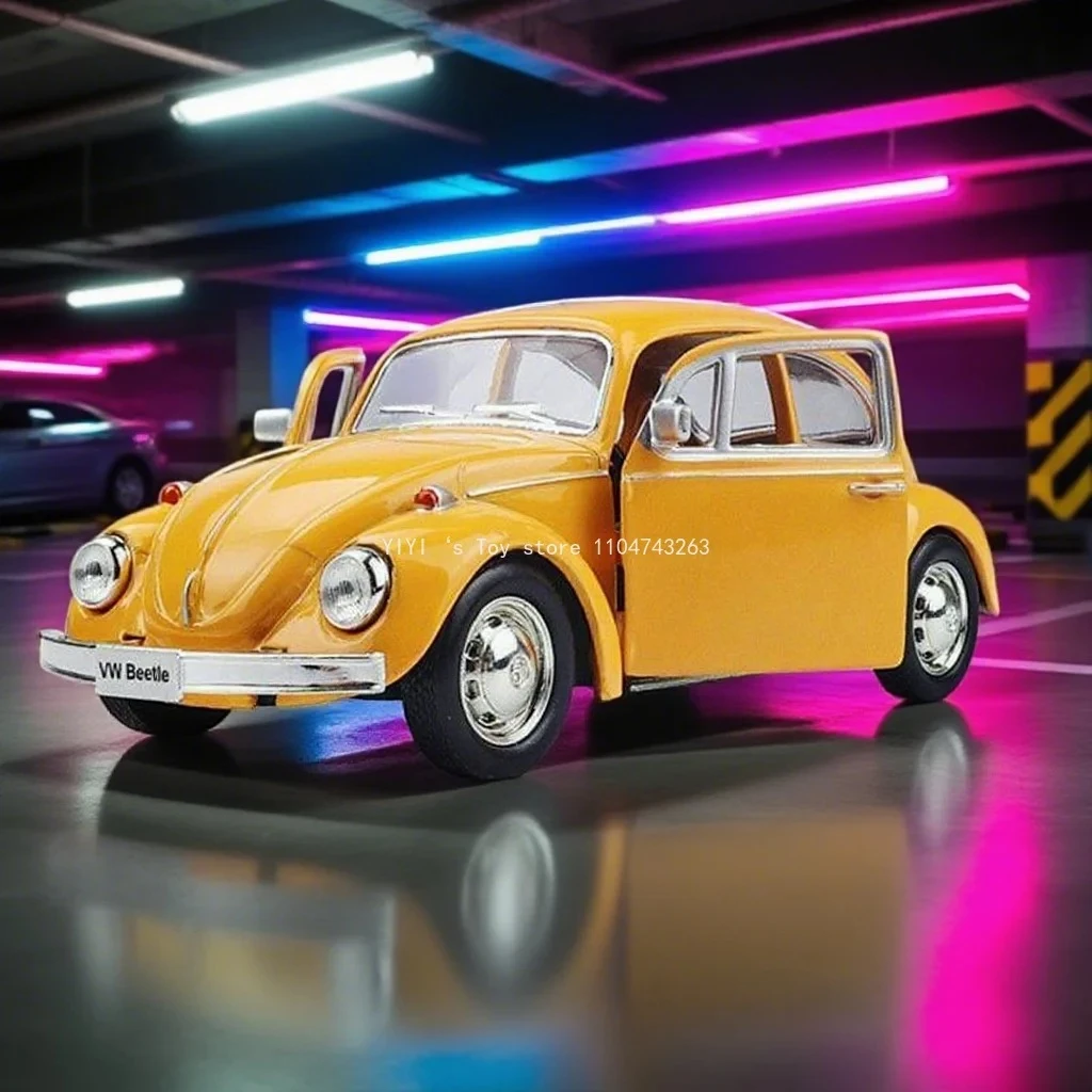 

1:36 1967 Beetle Classic Toy Car Metal Alloy Car Model Diecast Simulation Toy Car Model Sound Light Miniature Childrens Gift