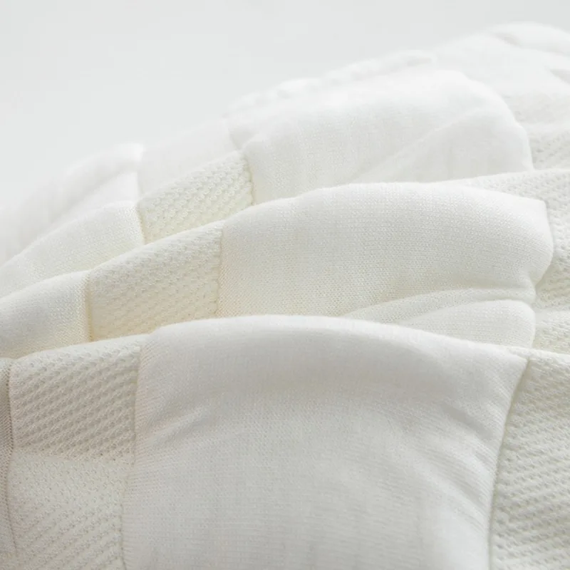 2025 new solid color French bread pillow core white high pillow knitted jacquard soft low student pillow 1pcs