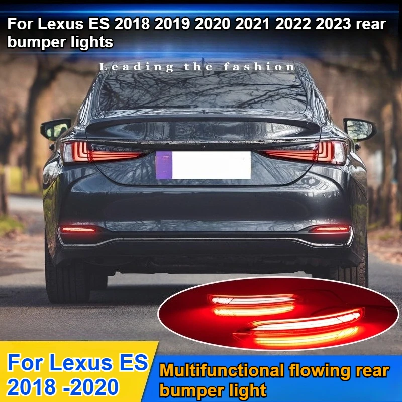 

For Lexus ES 2018 2019 2020 2021 2022 2023 Rear Bumper Light Upgrade LED Flowing Navigation Light Rear Bumper Decorative Light