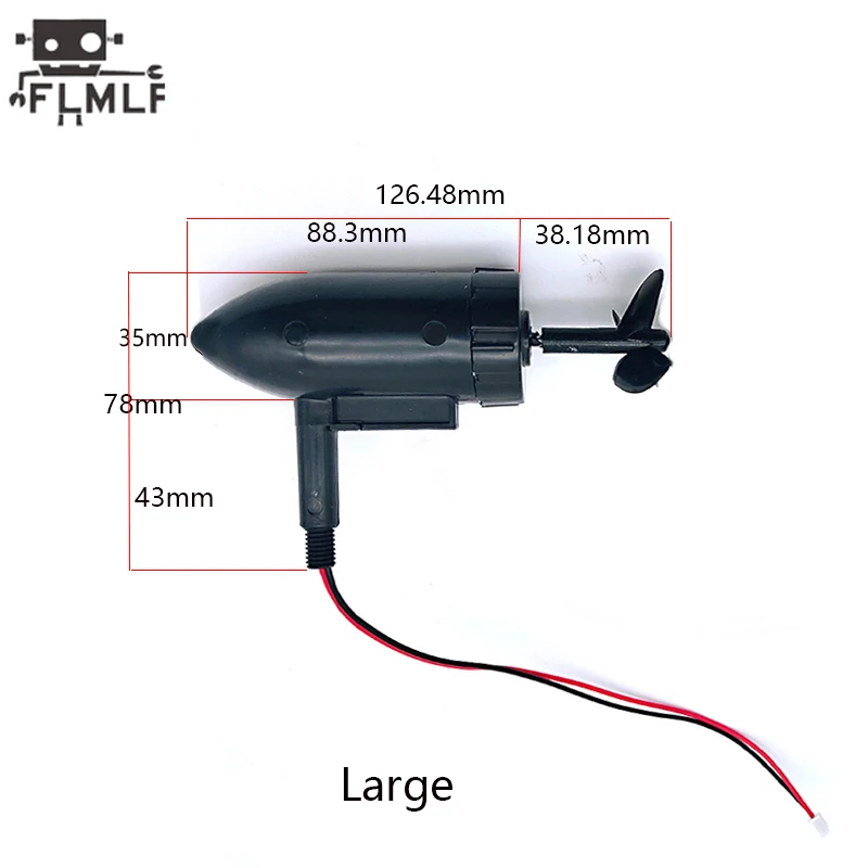 Rc Boat 12V Underwater Thruster Motor Engine 10cm or 13cm Waterproof Propulsor 3-blade Propeller for RC Fishing Bait Boat Parts