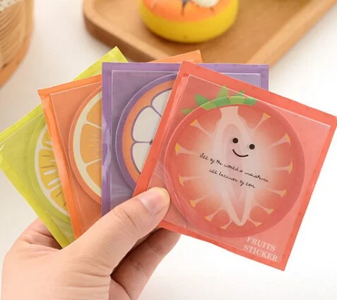 1pack/lot Variety Fruits design Notepad Sticky note Note pads Memo Memo Pads Writing Planner Stickers